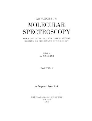 Téléchargez le livre :  Advances in Molecular Spectroscopy