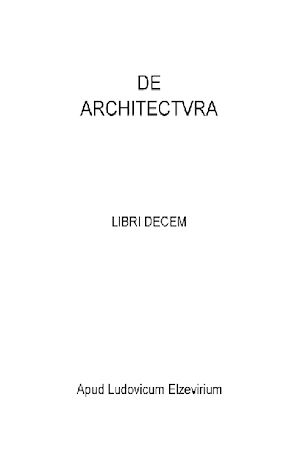 Téléchargez le livre :  De architectura