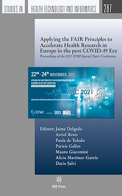 Télécharger le livre :  Applying the FAIR Principles to Accelerate Health Research in Europe in the post COVID-19 Era