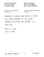 Download this eBook Phonology, dictionary and listing of roots and lexical derivates of the Haisla language of Kitlope and Kitimaat, B.C.: Volume 1