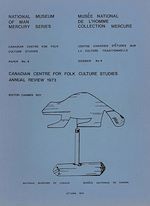 Download this eBook Canadian Centre for Folk Culture Studies annual review 1973