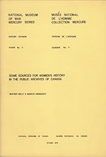 Download this eBook Some sources for women's history in the Public Archives of Canada