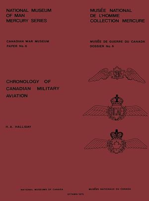 Téléchargez le livre :  Chronology of Canadian military aviation