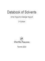 Télécharger le livre :  Databook of Solvents