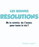 Télécharger le livre :  Les bonnes résolutions