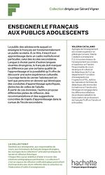 Télécharger le livre :  Collection F : Enseigner le Français aux publics adolescents (Ebook)