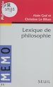 Télécharger le livre :  Lexique de philosophie