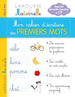 Télécharger le livre :  Mon petit cahier d'écriture - Premiers mots