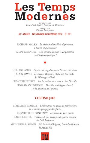 Download the eBook: Les Temps Modernes N° 671 N° 671