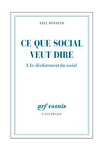 Télécharger le livre :  Ce que social veut dire (Tome 1) - Le déchirement du social