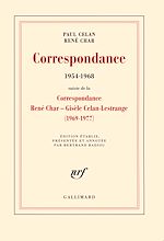Télécharger le livre :  Correspondance (1954-1968). Suivi de la Correspondance René Char - Gisèle Celan Lestrange