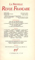 Télécharger le livre :  La Nouvelle Revue Française N° 349
