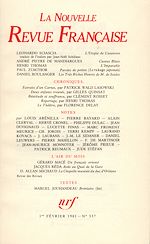 Télécharger le livre :  La Nouvelle Revue Française N° 337