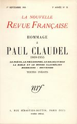 Télécharger le livre :  Hommage r Paul Claudel N' 33 (Septembre 1955)