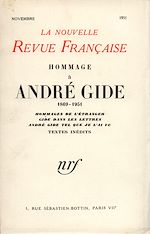 Télécharger le livre :  Hommage r André Gide N' (Novembre 1951)