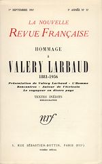 Télécharger le livre :  Hommage r Valery Larbaud N' 57 (Septembre 1957)