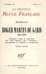 Télécharger le livre :  Hommage r Roger Martin du Gard N' 72 (Décembre 1958)
