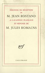Télécharger le livre :  Discours de réception à l'Académie française et réponse de M. Jules Romains