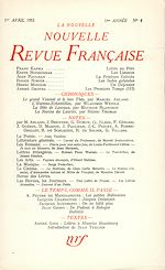 Télécharger le livre :  La Nouvelle Nouvelle Revue Française N' 4 (Avril 1953)