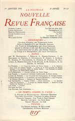 Télécharger le livre :  La Nouvelle Nouvelle Revue Française N' 13 (Janvier 1954)