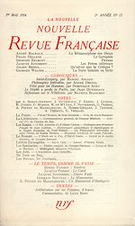 Télécharger le livre :  La Nouvelle Nouvelle Revue Française N' 17 (Mai 1954)