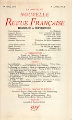 Télécharger le livre :  La Nouvelle Nouvelle Revue Française N' 20 (Aout 1954)