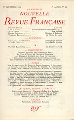 Télécharger le livre :  La Nouvelle Nouvelle Revue Française N' 24 (Décembre 1954)
