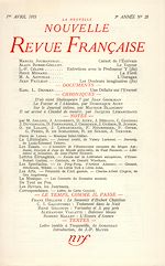 Télécharger le livre :  La Nouvelle Nouvelle Revue Française N' 28 (Avril 1955)
