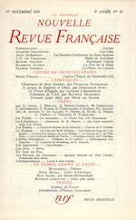 Télécharger le livre :  La Nouvelle Nouvelle Revue Française N' 35 (Novembre 1955)