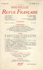 Télécharger le livre :  La Nouvelle Nouvelle Revue Française N' 41 (Mai 1956)