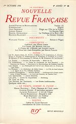 Télécharger le livre :  La Nouvelle Nouvelle Revue Française N' 46 (Octobre 1956)