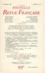 Télécharger le livre :  La Nouvelle Nouvelle Revue Française N' 55 (Juillet 1957)