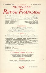 Télécharger le livre :  La Nouvelle Nouvelle Revue Française N' 60 (Décembre 1957)
