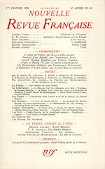 Télécharger le livre :  La Nouvelle Nouvelle Revue Française N' 61 (Janvier 1958)