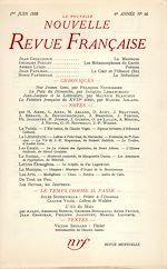 Télécharger le livre :  La Nouvelle Nouvelle Revue Française N' 66 (Juin 1958)