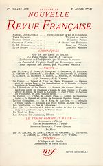 Télécharger le livre :  La Nouvelle Nouvelle Revue Française N' 67 (Juillet 1958)