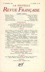 Télécharger le livre :  La Nouvelle Revue Française N' 86 (Février 1960)
