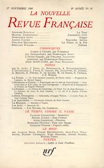 Télécharger le livre :  La Nouvelle Revue Française N' 95 (Novembre 1960)