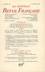 Télécharger le livre :  La Nouvelle Revue Française N' 100 (Avril 1961)