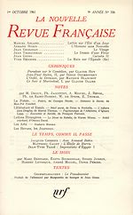 Télécharger le livre :  La Nouvelle Revue Française N' 106 (Octobre 1961)