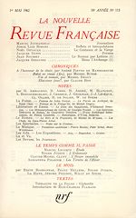 Télécharger le livre :  La Nouvelle Revue Française N' 113 (Mai 1962)