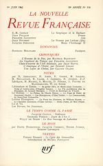 Télécharger le livre :  La Nouvelle Revue Française N' 114 (Juin 1962)