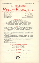 Télécharger le livre :  La Nouvelle Revue Française N' 120 (Décembre 1962)