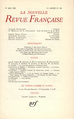 Télécharger le livre :  La Nouvelle Revue Française N' 125 (Mai 1963)