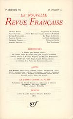 Télécharger le livre :  La Nouvelle Revue Française N' 144 (Décembre 1964)