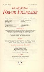 Télécharger le livre :  La Nouvelle Revue Française N' 151 (Juillet 1965)