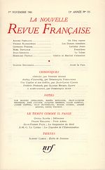 Télécharger le livre :  La Nouvelle Revue Française N' 155 (Novembre 1965)