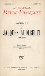 Télécharger le livre :  Hommage r Jacques Audiberti N' 156 (Décembre 1965)
