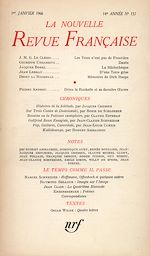 Télécharger le livre :  La Nouvelle Revue Française N' 157 (Janvier 1966)