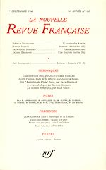 Télécharger le livre :  La Nouvelle Revue Française N' 165 (Septembre 1966)